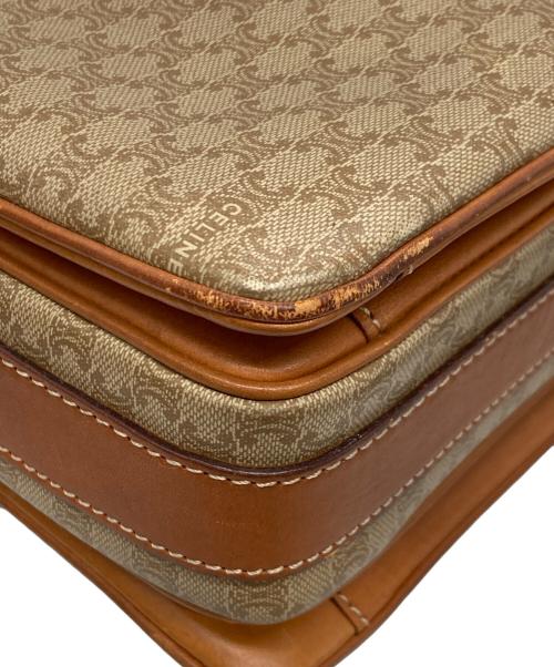 CELINE（セリーヌ）CELINE (セリーヌ) マカダムショルダーバッグ ベージュの古着・服飾アイテム