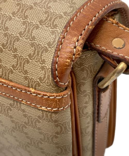 CELINE（セリーヌ）CELINE (セリーヌ) マカダムショルダーバッグ ベージュの古着・服飾アイテム