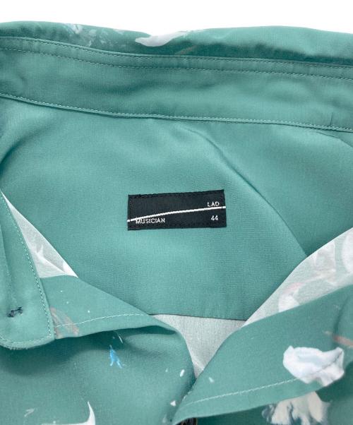 LAD MUSICIAN（ラッドミュージシャン）LAD MUSICIAN (ラッドミュージシャン) DECHINE REAL FLOWER BIG SHIRT グリーン サイズ:44の古着・服飾アイテム