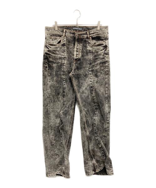 Y. PROJECT（ワイプロジェクト）Y. PROJECT (ワイプロジェクト) ケミカルウォッシュワイヤージーンズ グレー サイズ:W32の古着・服飾アイテム