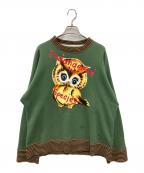 Vivienne Westwoodヴィヴィアンウエストウッド）の古着「ENDANGERED SPECIES OWL SWEAT SHIRT」｜グリーン