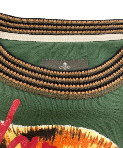 Vivienne Westwood（ヴィヴィアンウエストウッド）Vivienne Westwood (ヴィヴィアンウエストウッド) ENDANGERED SPECIES OWL SWEAT SHIRT グリーン サイズ:48の古着・服飾アイテム