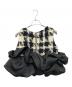 sheller (シェリエ) BISHU (ビシュウ) gingham tweed bloom tops ブラック×ホワイト サイズ:FREE 未使用品：25000円