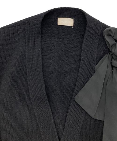 cygne（シーニュ）cygne (シーニュ) Adeline リボンカーディガン ブラック サイズ:FREEの古着・服飾アイテム