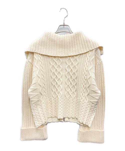 OHGA（オオガ）OHGA (オオガ) ZIP COLLAR KNIT ホワイト サイズ:FREEの古着・服飾アイテム