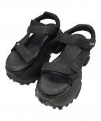 YELLOイエロ）の古着「BLACK WHALE PLATFORM SANDALS」｜ブラック