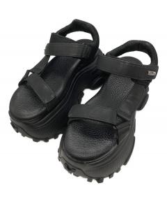 中古・古着通販】YELLO (イエロー) GILL PLATFORM SANDALS ブラック