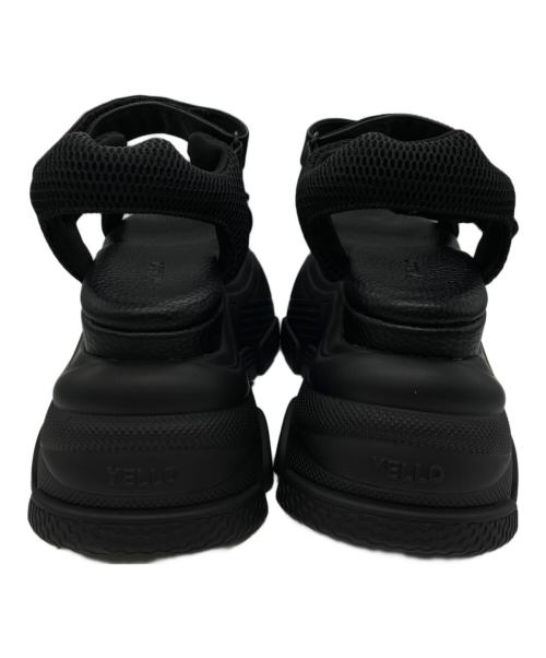 YELLO（イエロ）YELLO (イエロ) BLACK WHALE PLATFORM SANDALS ブラック サイズ:lの古着・服飾アイテム