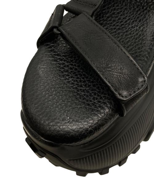YELLO（イエロ）YELLO (イエロ) BLACK WHALE PLATFORM SANDALS ブラック サイズ:lの古着・服飾アイテム
