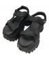 YELLO（イエロ）の古着「BLACK WHALE PLATFORM SANDALS」｜ブラック