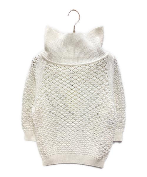 49AV junko shimada（フォーティーナインアベニュージュンコシマダ）49AV junko shimada (フォーティーナインアベニュージュンコシマダ) レースタートルネックニット ホワイト サイズ:38 未使用品の古着・服飾アイテム