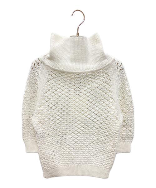 49AV junko shimada（フォーティーナインアベニュージュンコシマダ）49AV junko shimada (フォーティーナインアベニュージュンコシマダ) レースタートルネックニット ホワイト サイズ:38 未使用品の古着・服飾アイテム