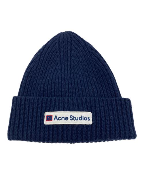 Acne studios（アクネ ストゥディオス）ACNE STUDIOS (アクネ ストゥディオス) ニット帽 ネイビーの古着・服飾アイテム