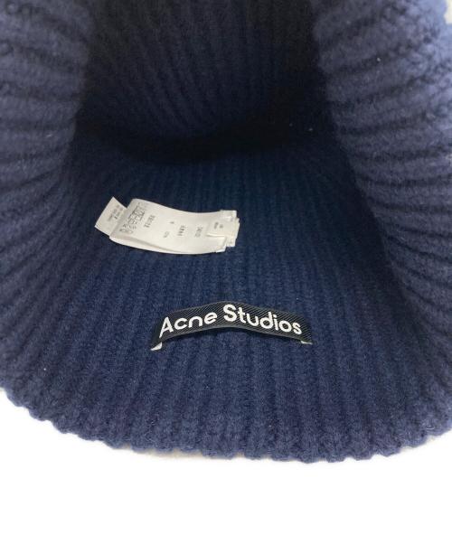 Acne studios（アクネ ストゥディオス）ACNE STUDIOS (アクネ ストゥディオス) ニット帽 ネイビーの古着・服飾アイテム