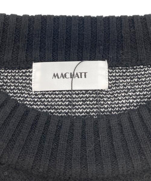 machatt（マチャット）machatt (マチャット) ノルディックジャガードニット ブラック×ホワイト サイズ:FREEの古着・服飾アイテム