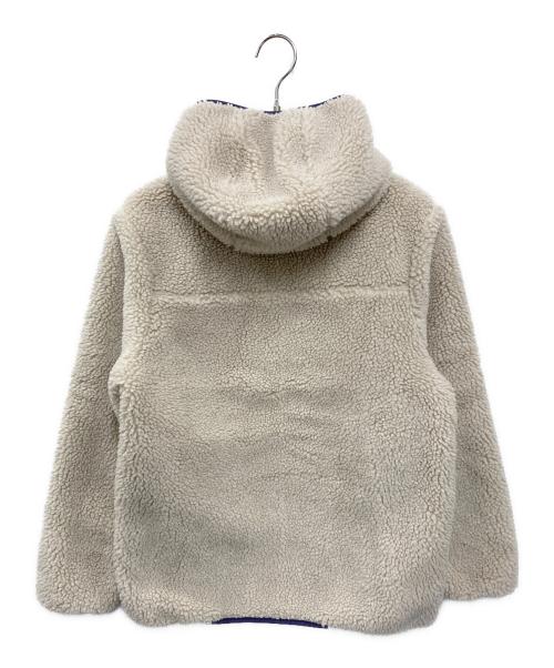 Patagonia（パタゴニア）Patagonia (パタゴニア) リバーシブル・レディ・フレディ・フーディ ベージュ×パープル サイズ:キッズ規格14Yの古着・服飾アイテム
