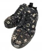 Christian Louboutinクリスチャン・ルブタン）の古着「LOUIS JUNIOR SPIKES スニーカー」｜ブラック