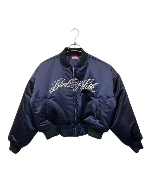 THE BLACK EYE PATCH（ブラックアイパッチ）THE BLACK EYE PATCH (ブラックアイパッチ) LOW SCRIPT STADIUM JACKET ネイビー サイズ:Ⅿ 未使用品の古着・服飾アイテム