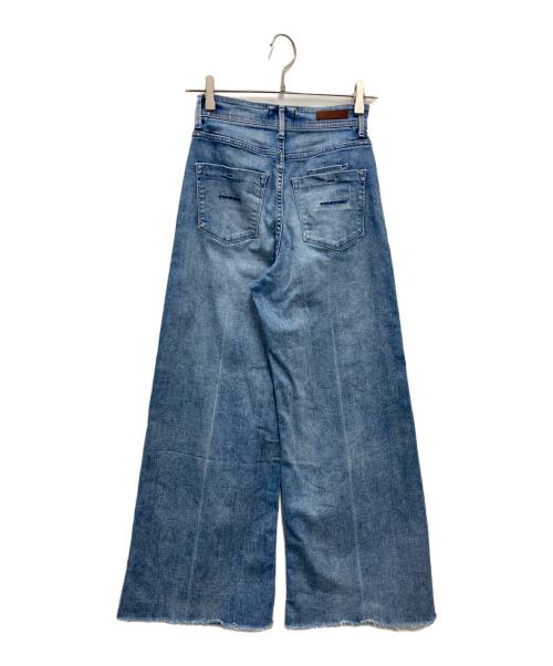 YANUK（ヤヌーク）YANUK (ヤヌーク) ワイドフレア デニムパンツ インディゴ サイズ:23の古着・服飾アイテム