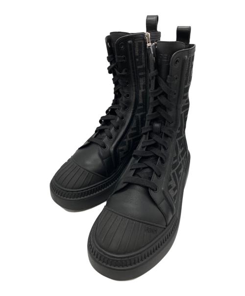FENDI（フェンディ）FENDI (フェンディ) Domino Combat Boots ブラック サイズ:38の古着・服飾アイテム