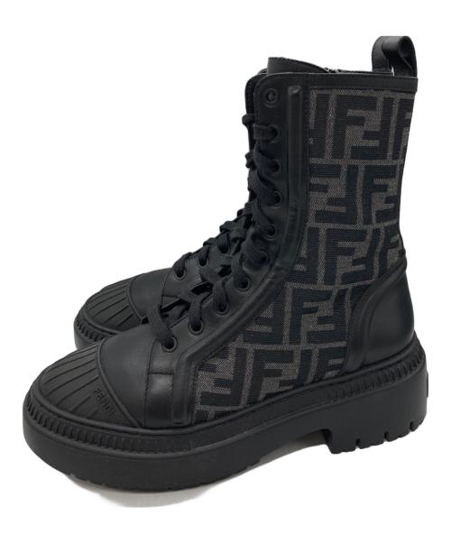 FENDI（フェンディ）FENDI (フェンディ) Domino Combat Boots ブラック サイズ:38の古着・服飾アイテム