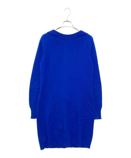 CHANEL（シャネル）CHANEL (シャネル) ココマーク ターンロックボタン ニットカーディガン ブルー サイズ:40の古着・服飾アイテム