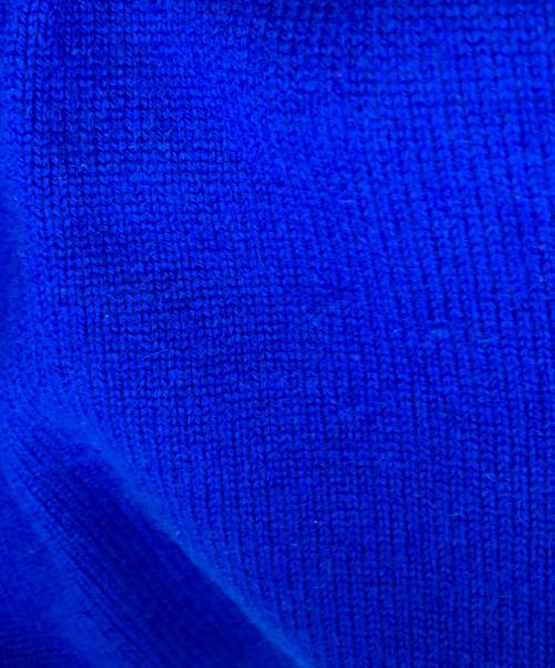 CHANEL（シャネル）CHANEL (シャネル) ココマーク ターンロックボタン ニットカーディガン ブルー サイズ:40の古着・服飾アイテム