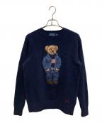 POLO RALPH LAURENポロ・ラルフローレン）の古着「ポロベアニット」｜ネイビー