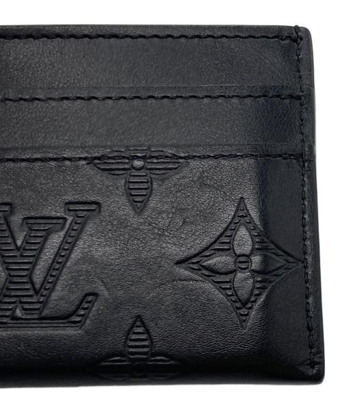 LOUIS VUITTON（ルイ ヴィトン）LOUIS VUITTON (ルイ ヴィトン) LOUIS VUITTON モノグラム・シャドウ ポルト・カルト・ダブル カードケース ブラックの古着・服飾アイテム