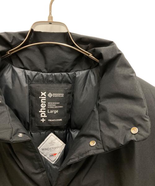 PHENIX（フェニックス）PHENIX (フェニックス) FREAK'S STORE (フリークスストア) 別注 GORE-TEX WINDSTOPPER SNAP DOWN JACKET ブラック サイズ:Lの古着・服飾アイテム