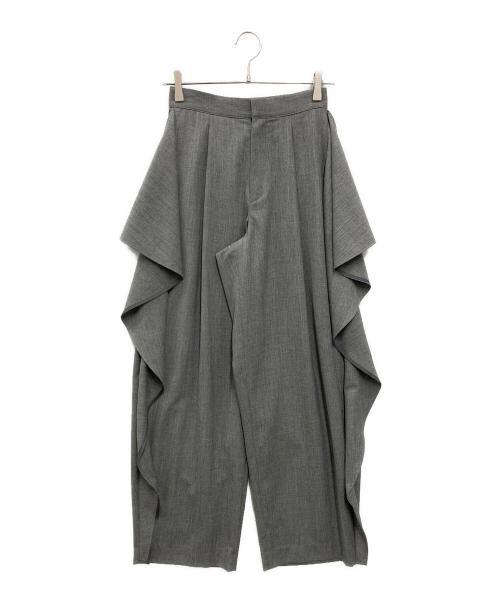 cygne（シーニュ）cygne (シーニュ) サイドフレアパンツ Ron グレー サイズ:S 未使用品の古着・服飾アイテム