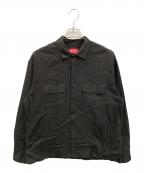 SUPREMEシュプリーム）の古着「PINSTRIPE LINEN SHIRT」｜ブラック×レッド