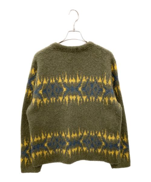 SUPREME（シュプリーム）Supreme (シュプリーム) Abstract Stripe Cardigan カーキ サイズ:Mの古着・服飾アイテム