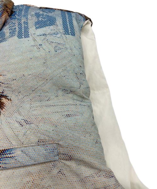 stussy（ステューシー）stussy (ステューシー) Peter Sutherland リバーシブルダウンベスト ベージュ×ブルー サイズ:Sの古着・服飾アイテム