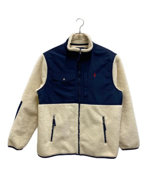POLO RALPH LAUREN（ポロ・ラルフローレン）POLO RALPH LAUREN (ポロ・ラルフローレン) フリースジャケット ホワイト サイズ:XLの古着・服飾アイテム