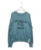 HUMAN MADEヒューマンメイド）の古着「ツリアミ スウェットシャツ」｜ブルー