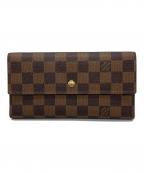 LOUIS VUITTONルイ ヴィトン）の古着「長財布　ポルトフォイユ・インターナショナル」｜ブラウン