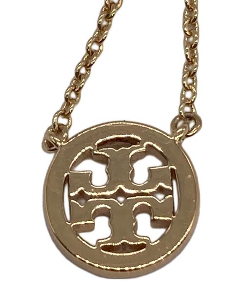 TORY BURCH（トリーバーチ）TORY BURCH (トリーバーチ) ライトストーンロゴペンダントネックレス ゴールドの古着・服飾アイテム