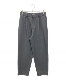 ATON（エイトン）の古着「ウールタックパンツ」｜グレー