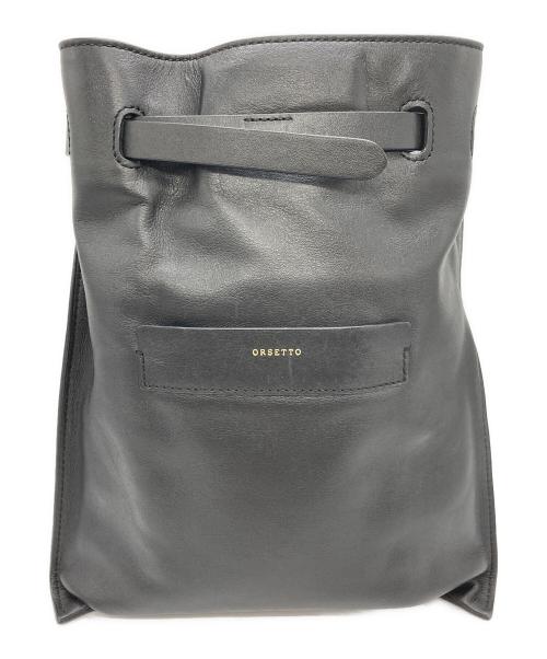 ORSETTO（オルセット）ORSETTO (オルセット) METALLO ショルダーバッグ ブラックの古着・服飾アイテム