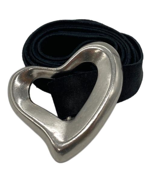 SEA（シー）SEA (シー) ビッグハートスエードベルト ブラックの古着・服飾アイテム