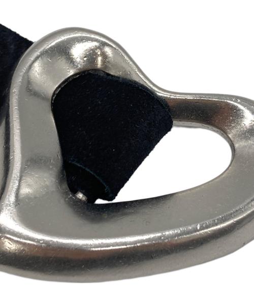 SEA（シー）SEA (シー) ビッグハートスエードベルト ブラックの古着・服飾アイテム