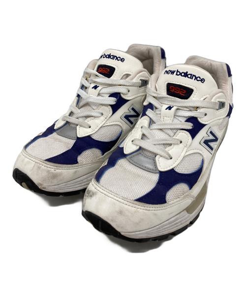 NEW BALANCE（ニューバランス）NEW BALANCE (ニューバランス) 992ローカットスニーカー ブルー×ホワイト サイズ:25cmの古着・服飾アイテム