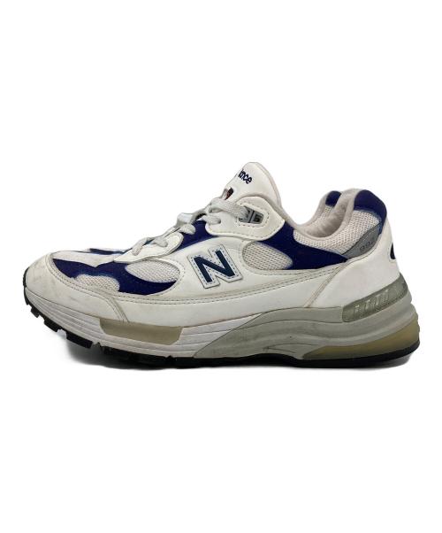NEW BALANCE（ニューバランス）NEW BALANCE (ニューバランス) 992ローカットスニーカー ブルー×ホワイト サイズ:25cmの古着・服飾アイテム