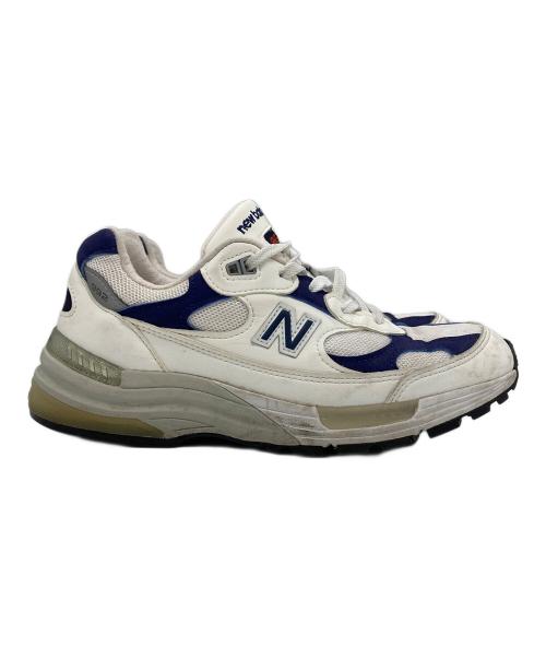 NEW BALANCE（ニューバランス）NEW BALANCE (ニューバランス) 992ローカットスニーカー ブルー×ホワイト サイズ:25cmの古着・服飾アイテム