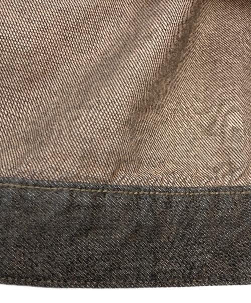 INSCRIRE（アンスクリア）INSCRIRE (アンスクリア) Color Denim Wide Jacket グレー サイズ:3の古着・服飾アイテム