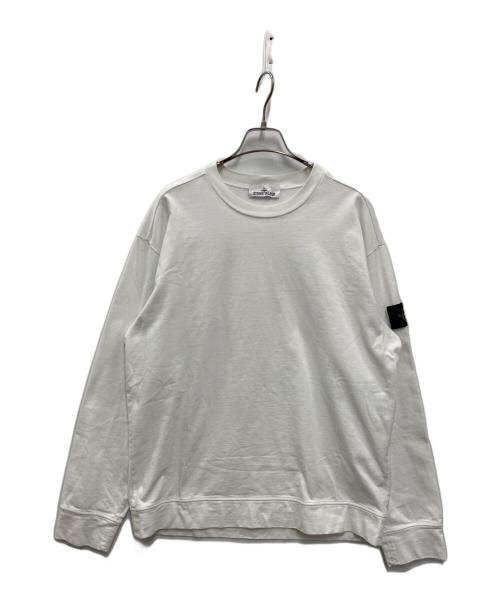 STONE ISLAND（ストーンアイランド）STONE ISLAND (ストーンアイランド) クルーネックカットソー ホワイト サイズ:Lの古着・服飾アイテム