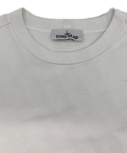 STONE ISLAND（ストーンアイランド）STONE ISLAND (ストーンアイランド) クルーネックカットソー ホワイト サイズ:Lの古着・服飾アイテム
