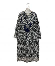 SZ Blockprints×Ron Herman（エスゼットブロックプリント×ロンハーマン）の古着「KittyDress」｜ホワイト×ブラック