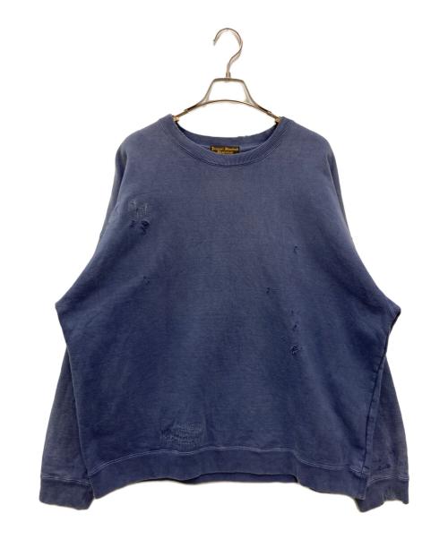 J.S HOMESTEAD（ジャーナルスタンダード ホームステッド）J.S HOMESTEAD (ジャーナルスタンダード ホームステッド) ブロークリペア スウェット ネイビー サイズ:Lの古着・服飾アイテム